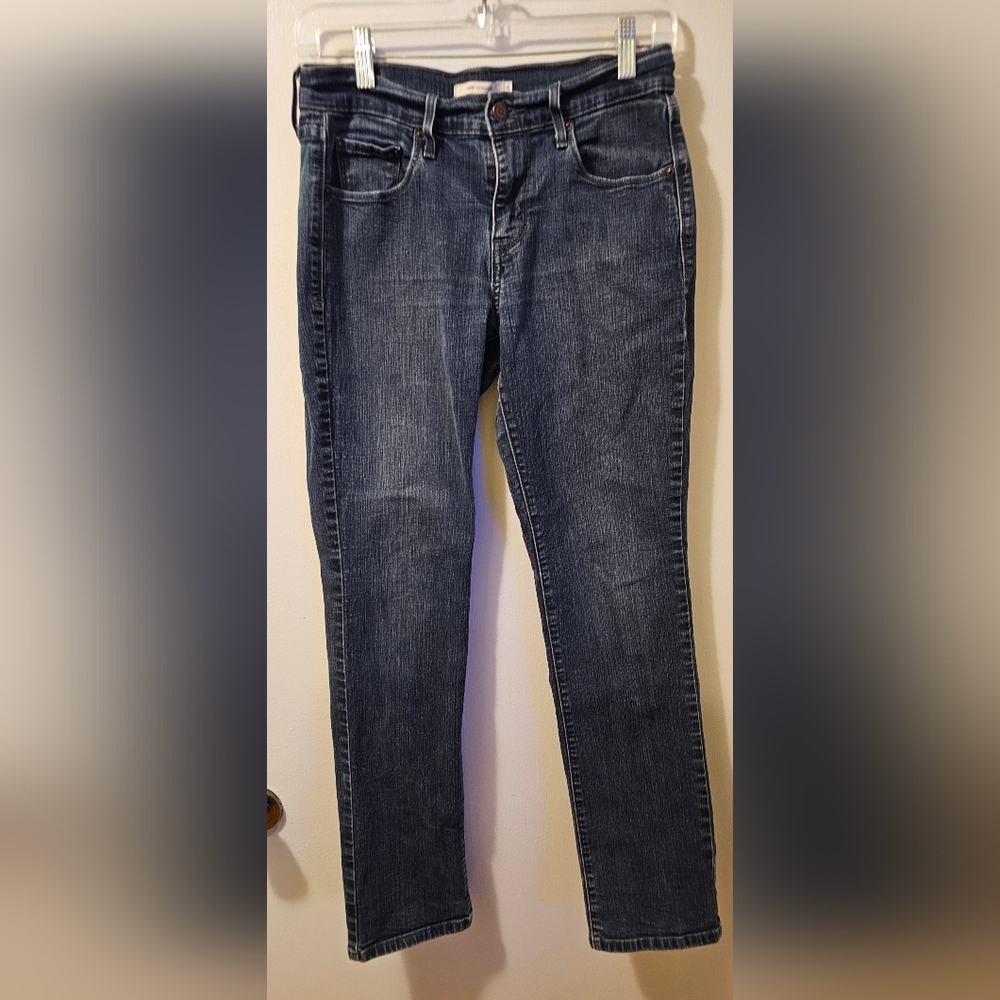 Levi's 505 Straight Leg Denim Mid Rise Jeans Blue Women's Size 4 Fits 27x31